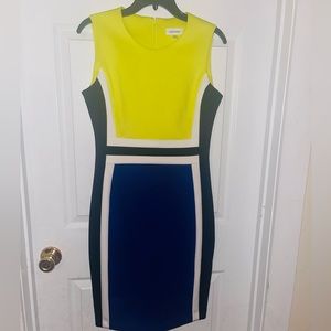 Calvin Klein Women's Colorbloack Sheath DressBrand Size 8